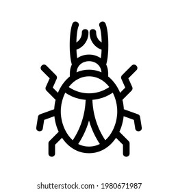 bug icon or logo isolated sign symbol vector illustration - high quality black style vector icons
