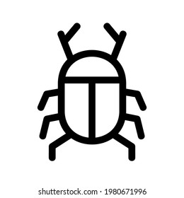 bug icon or logo isolated sign symbol vector illustration - high quality black style vector icons
