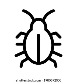 bug icon or logo isolated sign symbol vector illustration - high quality black style vector icons
