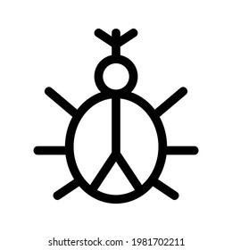 bug icon or logo isolated sign symbol vector illustration - high quality black style vector icons
