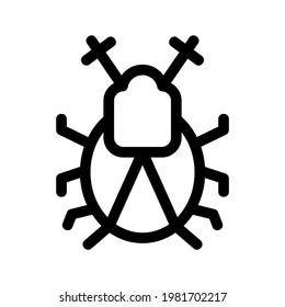 bug icon or logo isolated sign symbol vector illustration - high quality black style vector icons
