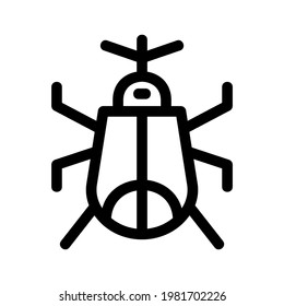 bug icon or logo isolated sign symbol vector illustration - high quality black style vector icons
