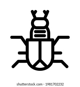 bug icon or logo isolated sign symbol vector illustration - high quality black style vector icons
