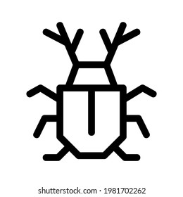 bug icon or logo isolated sign symbol vector illustration - high quality black style vector icons
