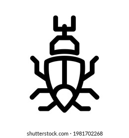 bug icon or logo isolated sign symbol vector illustration - high quality black style vector icons
