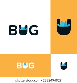 BUG icon Logo vector design