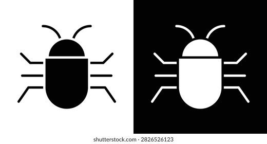 Bug icon minimal clipart bundle.