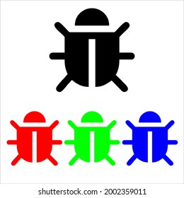 Bug icon on white background
