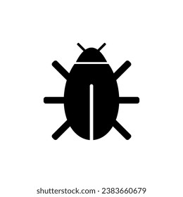 Bug icon on white background. Vector illustration.