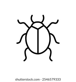 Bug icon Outline vector for web ui