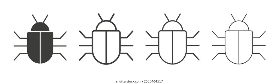 Bug icon pack. vector illustration