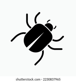 Bug Icon. Pest, Insect. Error or Mistake Symbol - Vector.