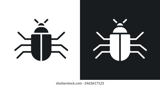 Bug Icon Set. Vector Symbols for Malware Virus and Insect.