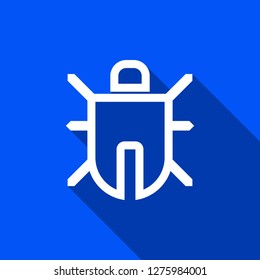 Bug icon with shadow , sign design