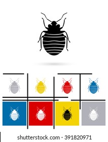 Bug icon or bug sign. Vector bug pictogram or bug symbol