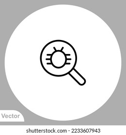 Bug icon sign vector,Symbol, logo illustration for web and mobile
