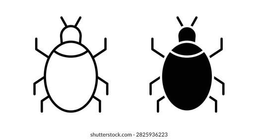 Bug icon simple illustrations collection