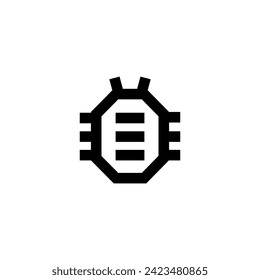 Bug Icon Simple Line Style Insect Vector Perfect Web and Mobile Illustration 