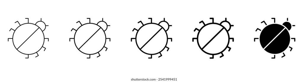 bug icon Simple outline illustration