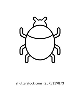 bug icon Simple outline illustration