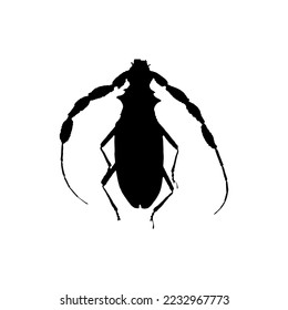 Bug icon. Simple style bug science poster background symbol. Bug brand logo design element. Bug t-shirt printing. Vector for sticker.
