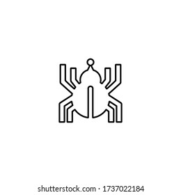 Bug icon. Software defect sign. Malware, virus sign.