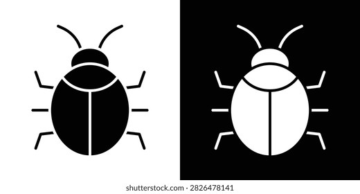 Bug icon solid pictogram pack.