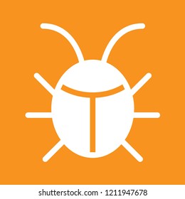Bug icon, stock vector illustration, EPS10. 