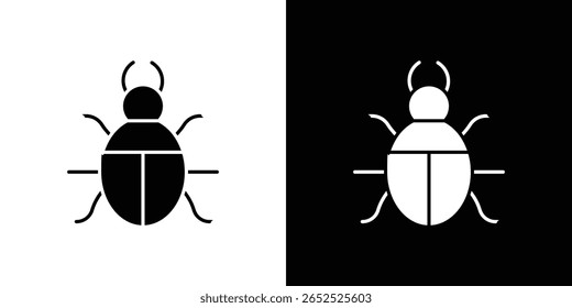 Bug icon symbol collection. Flat vector stock illustration.
