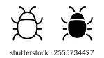 Bug icon symbol collection on white background.