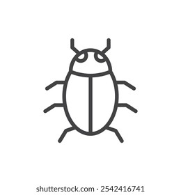 Bug icon Symbol mark in filled style