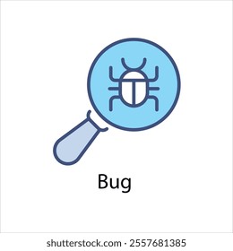 Bug Icon Symbol vector graphics.