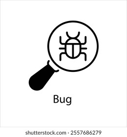 Bug Icon Symbol vector graphics.
