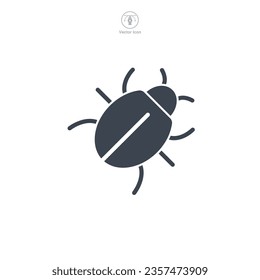 Bug icon symbol vector illustration isolated on white background
