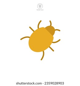Bug icon symbol vector illustration isolated on white background