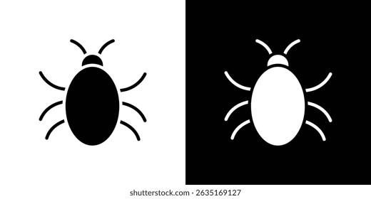 Bug icon symbols. Vector illustration.