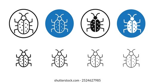 Ícone de bug Coleção de arte de linha fina