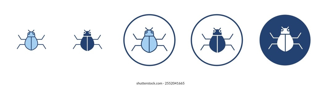 Bug icon Thin line art isolated