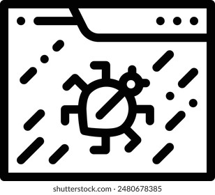 bug icon. Thin Linear Style Design Isolated On White Background