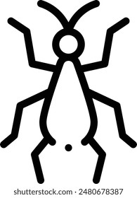 bug icon. Thin Linear Style Design Isolated On White Background