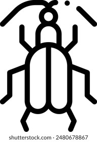 bug icon. Thin Linear Style Design Isolated On White Background