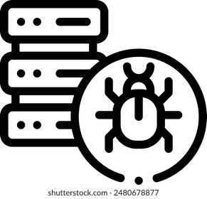 bug icon. Thin Linear Style Design Isolated On White Background