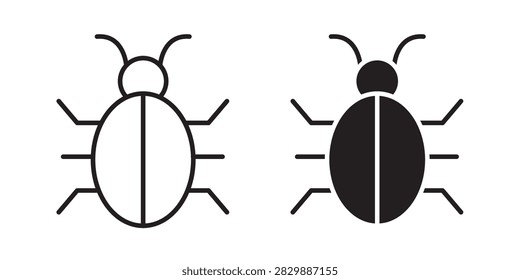 Bug icon ui vector design..