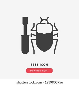 Bug icon vector
