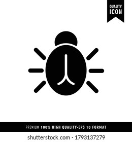 Bug Icon Vector. Bug black color of flat simple icon. Modern style of design. Web apps security Kit illustration vector of mobile application.