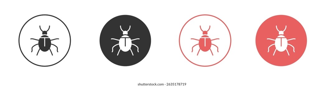 Bug icon vector design template simple and clean style