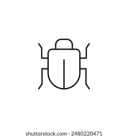 Bug icon vector. EPS 10 editable vector