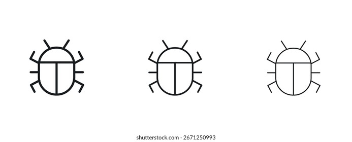 Bug icon vector illustration eps. Vector outline illustrations