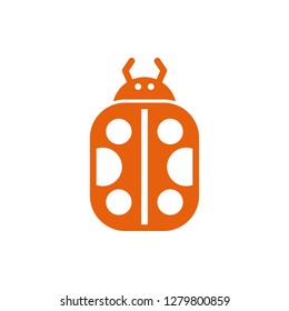 Bug Icon Vector Illustration in Glyph Style for Any Purpose
