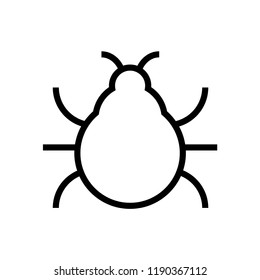 Bug icon vector illustration in line stroke design
